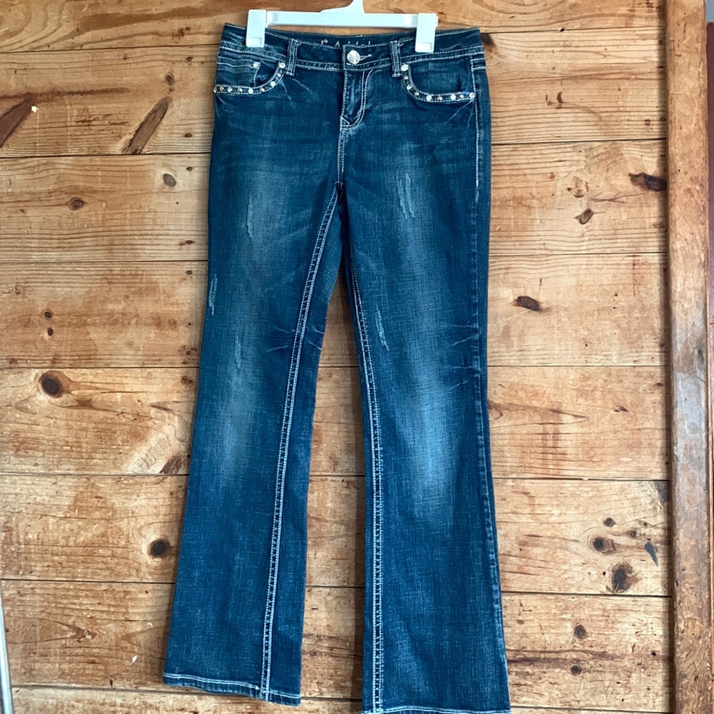 L.A. Idol Blue Women Jeans with Silver Accents